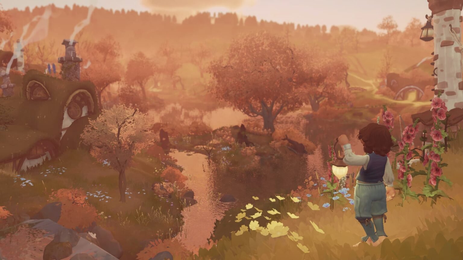 A hobbit overlooking the shire in Tales of the Shire