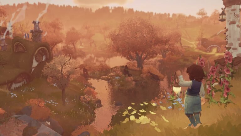 A hobbit overlooking the shire in Tales of the Shire