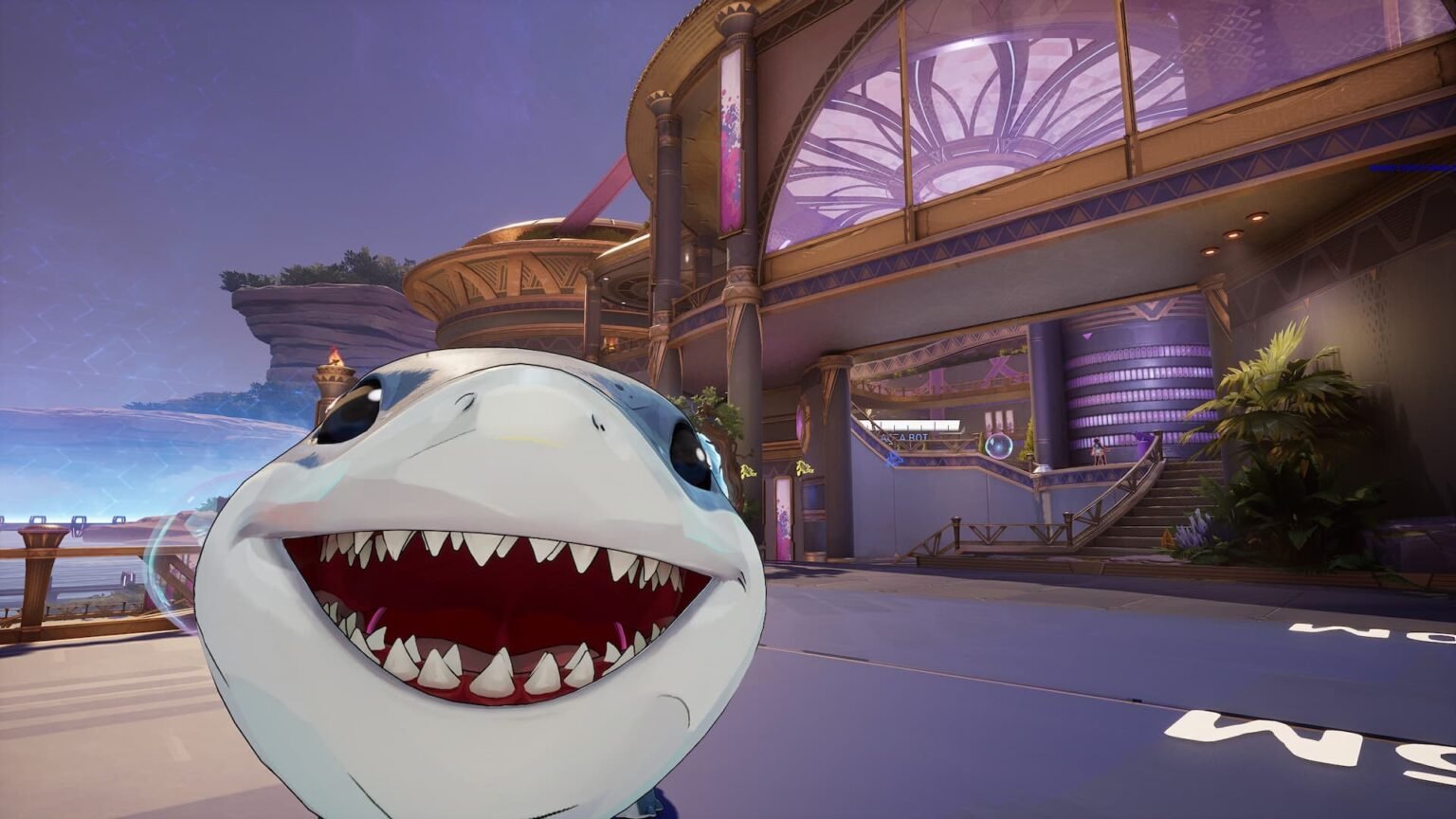 Jeff the Land Shark looking at the screen in Marvel Rivals.