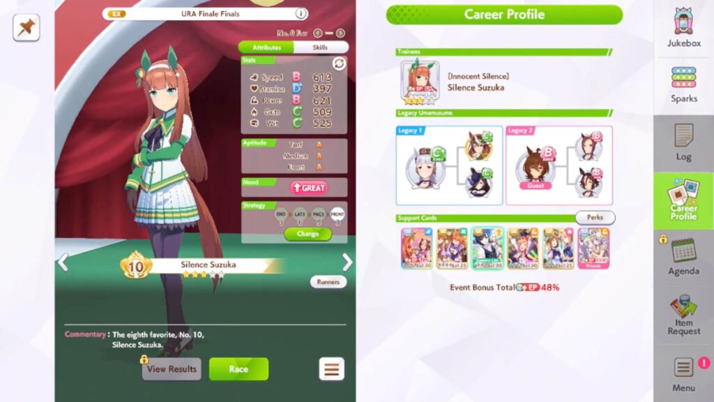 Silence Suzuka Support