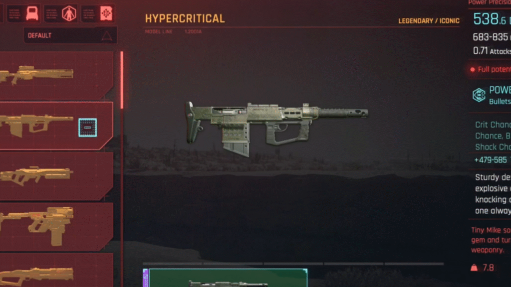 Best Early Game Weapons Cyberpunk 2077