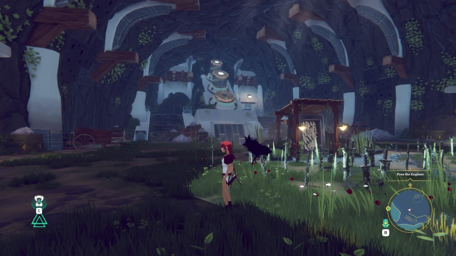 Altheia: The Wrath of Aferi, Lili standing in the mines with Sadi