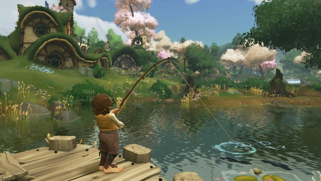 A hobbit fishing in Tales of the Shire