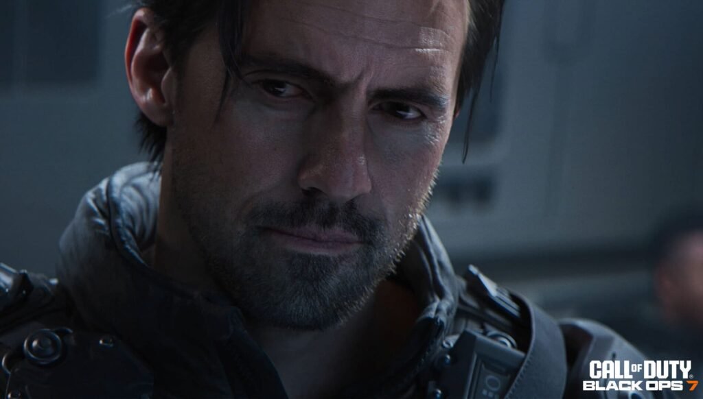 A man's face looking to the left in Call of Duty Black Ops 7