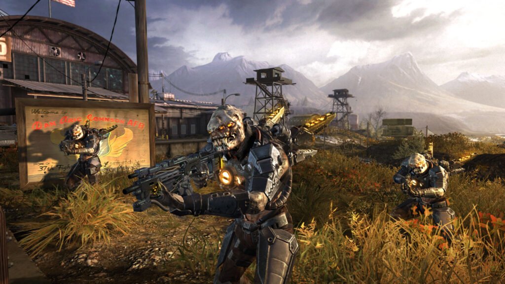 An image of Chimeras in resistance 2 standing ina grass field