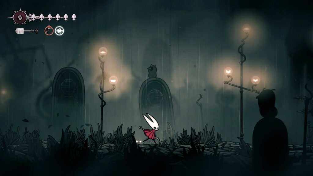 An image of Hornet walking through a dark, grim, area
