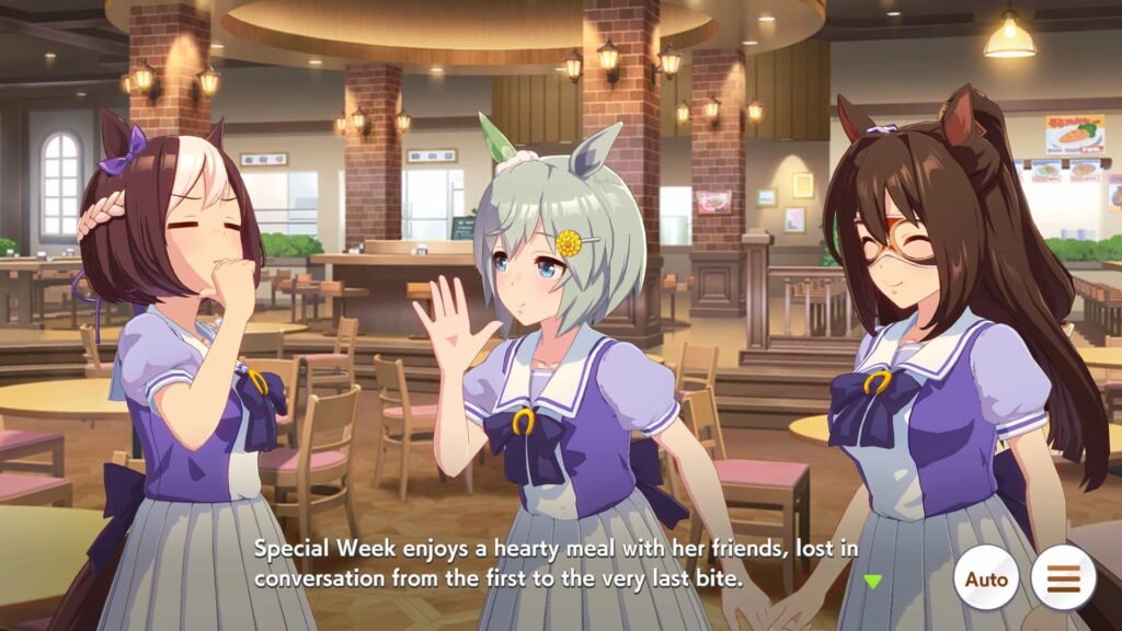 Girls talking to each other in Umamusume Pretty Derby
