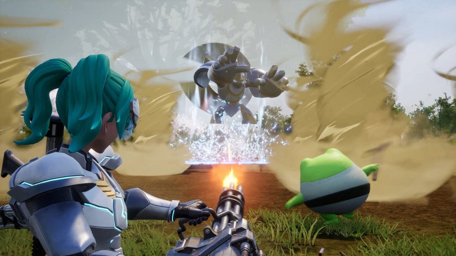 Palworld lady next to pal