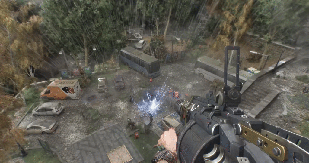 Kyle Crane using the Grenade Launcher in Dying Light The Beast