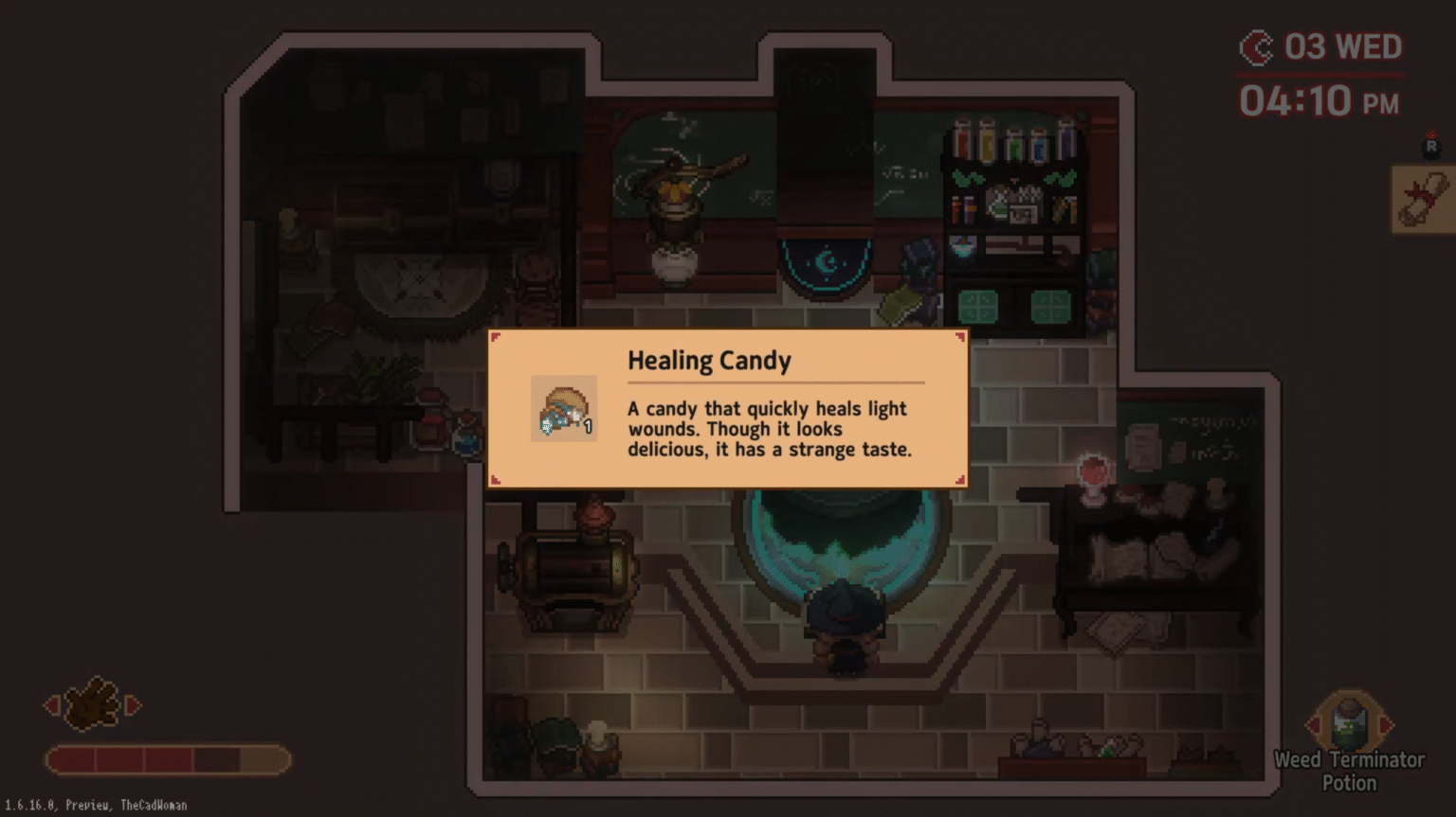 Crafting the Healing Candy in Little Witch in the Woods