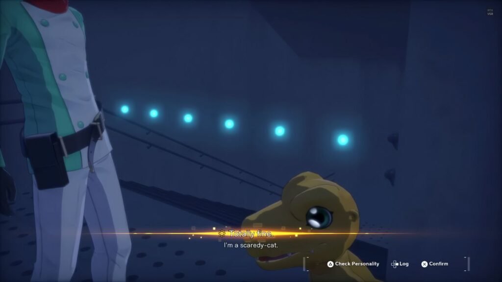 Asking if he's okay with scary stuff in Digimon Story Time Stranger