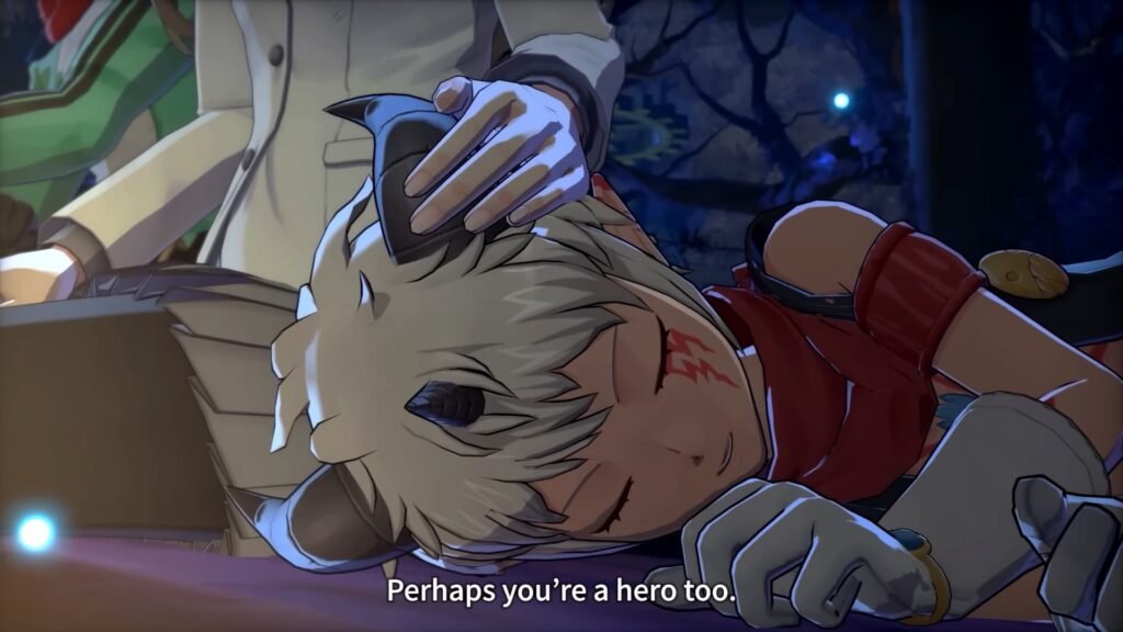 A Digimon looking person sleeping in Digimon Story Time Stranger
