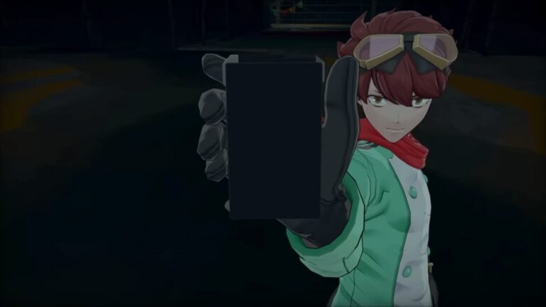A man holding a phone in Digimon Story Time Stranger