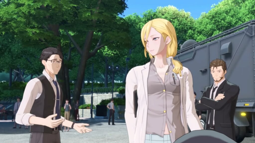 Woman near others in Digimon Story Time Stranger