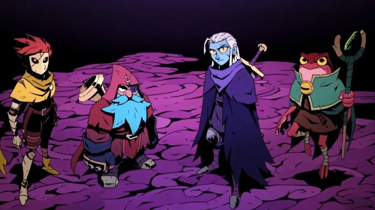 The characters standing together in Absolum