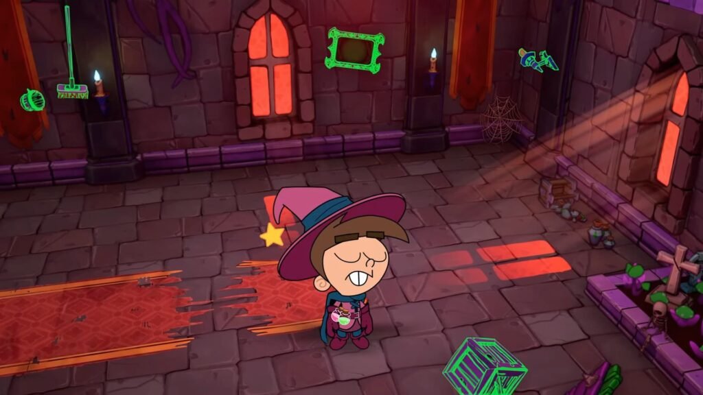 Timmy in a dungeon in Nicktoons & The Dice of Destiny