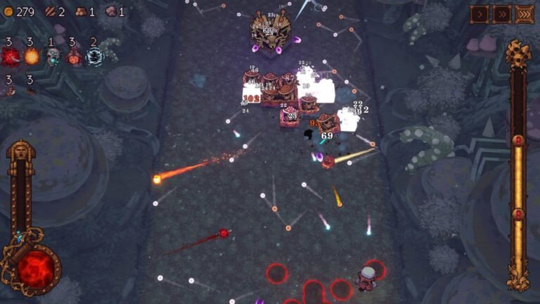 Gameplay of characters using Special Balls in Ball x Pit