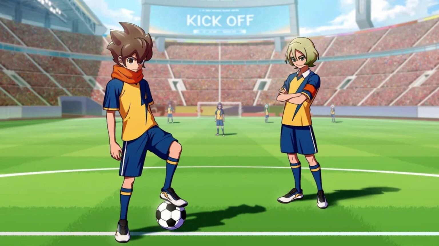 Gameplay image featuring players from Raimon team