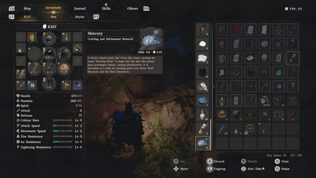 Mercury must be frozen to be collected