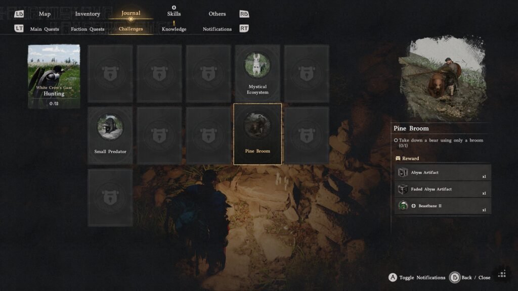 Pine Broom Hunting Challenge Rewards