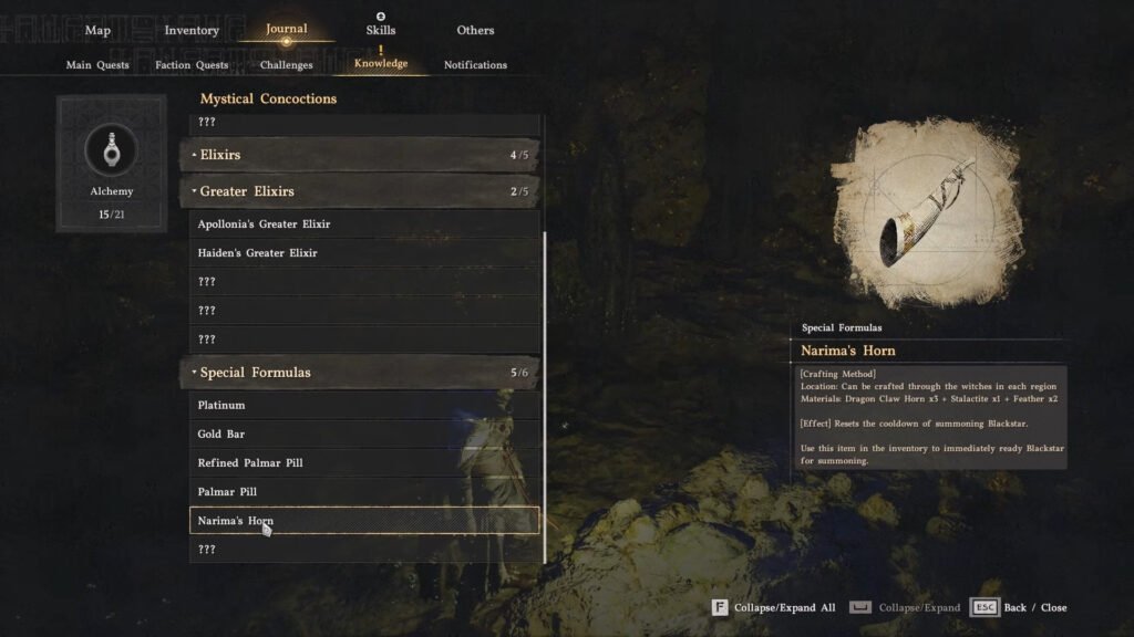Narima's Horn Crafting recipe