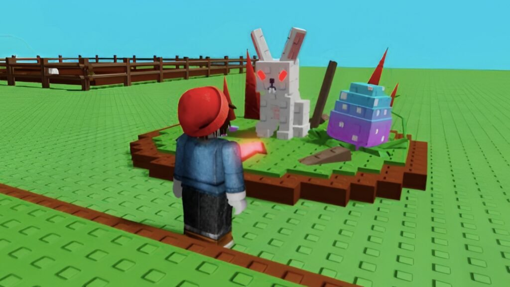 You need to interact with the Bunny to get the crop (Image via Roblox Corporation)