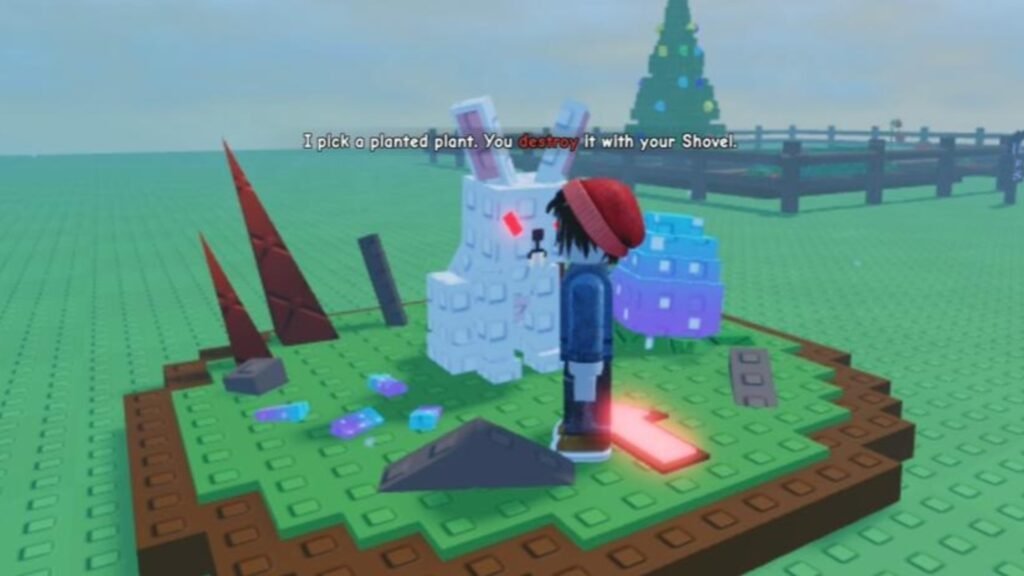 Destroy rare plants to get Easter Sprout (Image via Roblox Corporation)