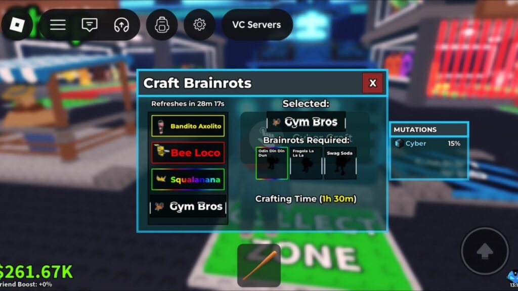 Select the correct recipe (Image via Roblox Corporation)