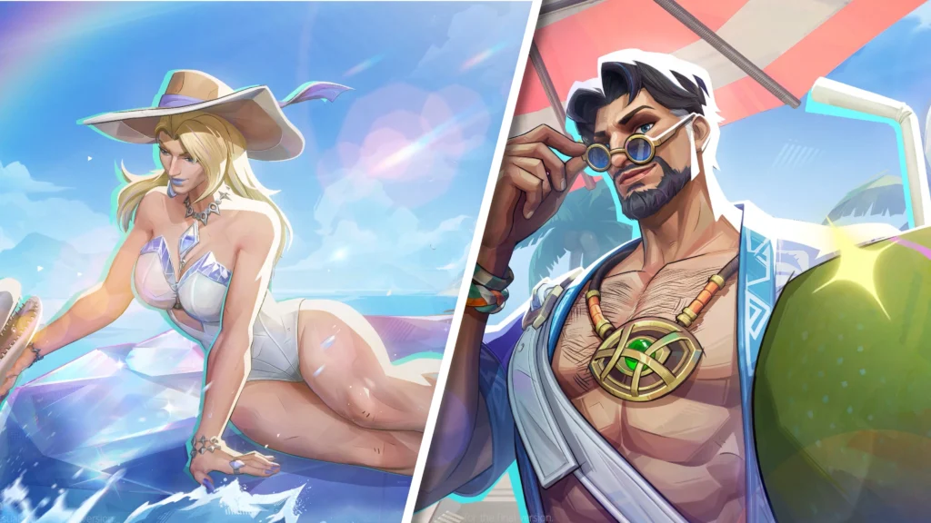 Emma Frost's White Wave Queen and Doctor Strange's Nautical Mystic Legendary Skins in Marvel Rivals.
