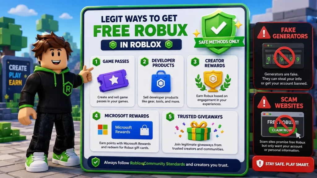 Legit Ways to Get Free Robux in Roblox
