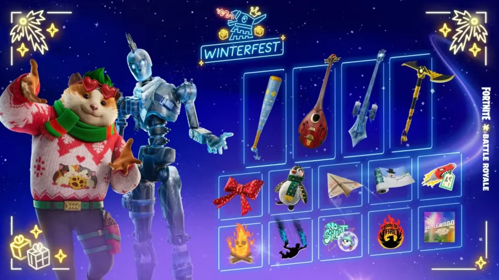 Fortnite Winterfest 2025 skins.
