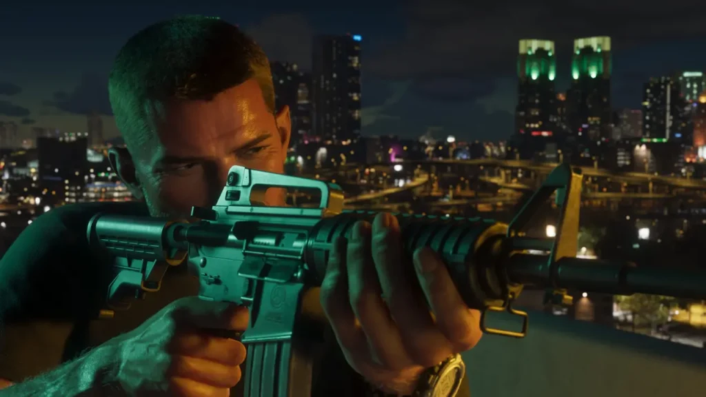 Jason Duval with an AR in GTA 6.