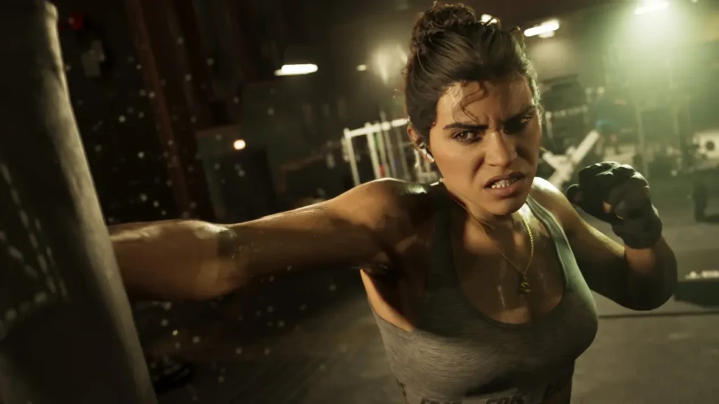 Lucia at the boxing gym in GTA 6.