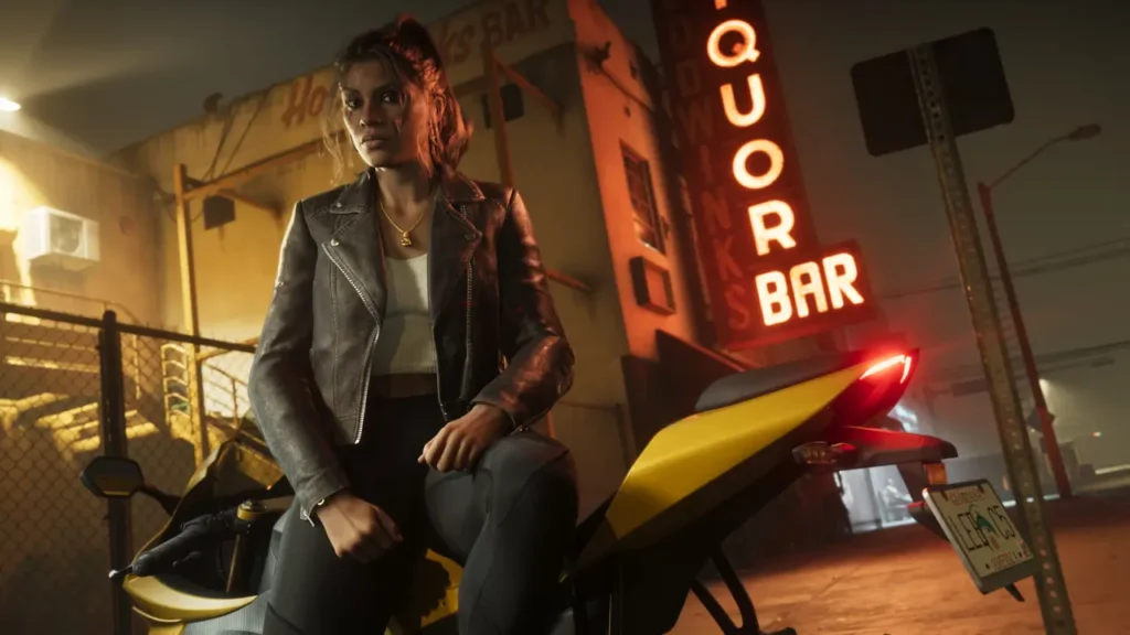 Lucia on her bike in GTA 6.