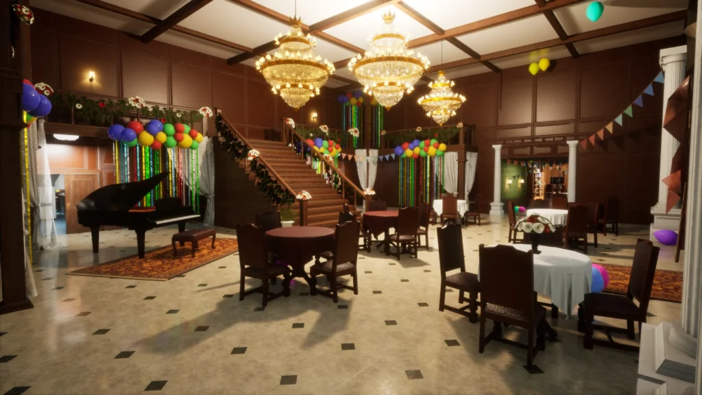 The Hide-and-Seek Mansion map in Meccha Chameleon.