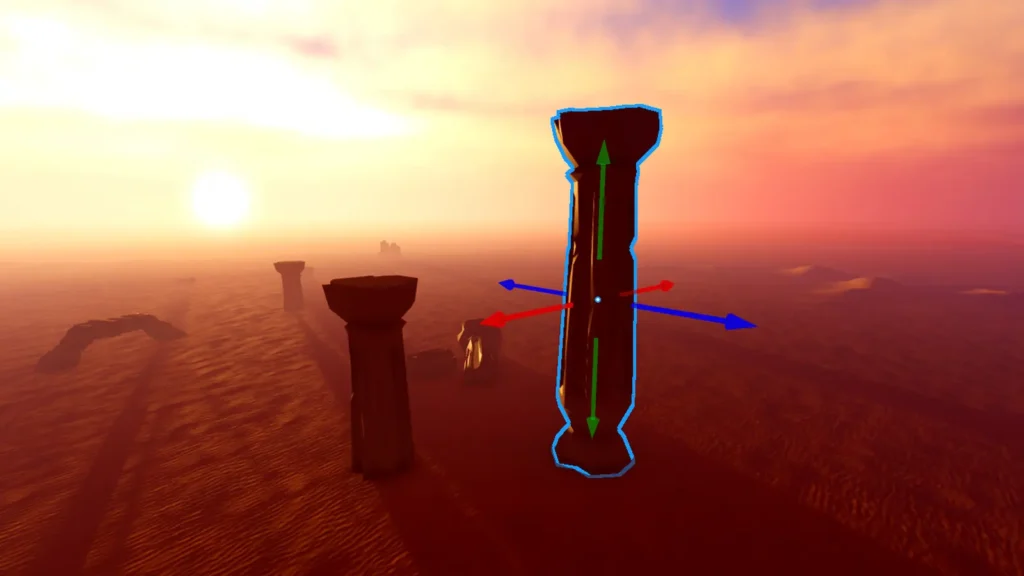 The 3D Viewport/Workspace in the Roblox Studio.