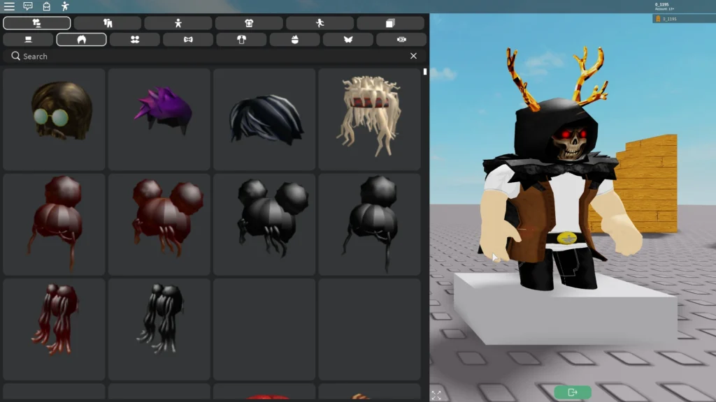 Customizing Avatars in Roblox.