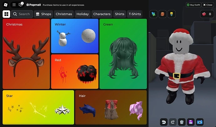 Roblox Avatar items.
