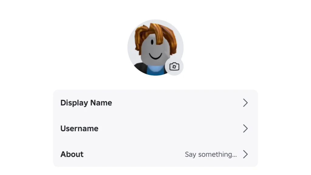 Changing Roblox username on mobile.