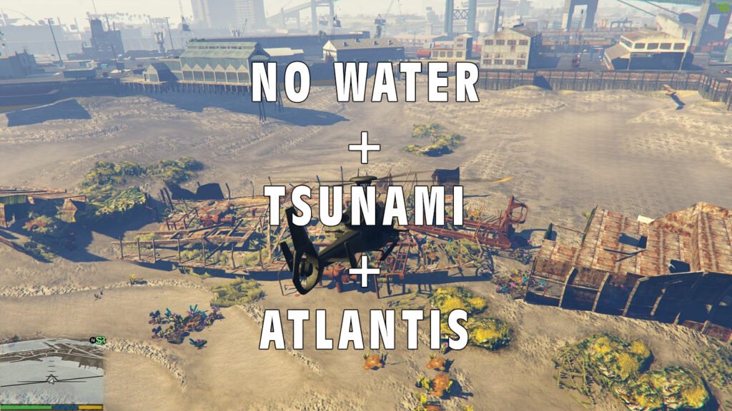 No Water+Tsunami+Atlantis GTA 5 Mod.