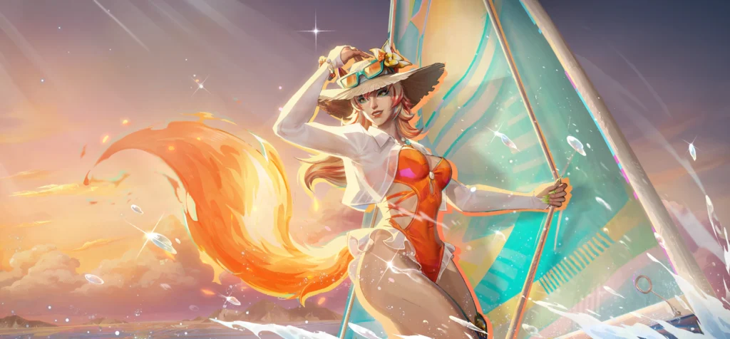 White Fox's Coastal Kumiho skin in Marvel Rivals.