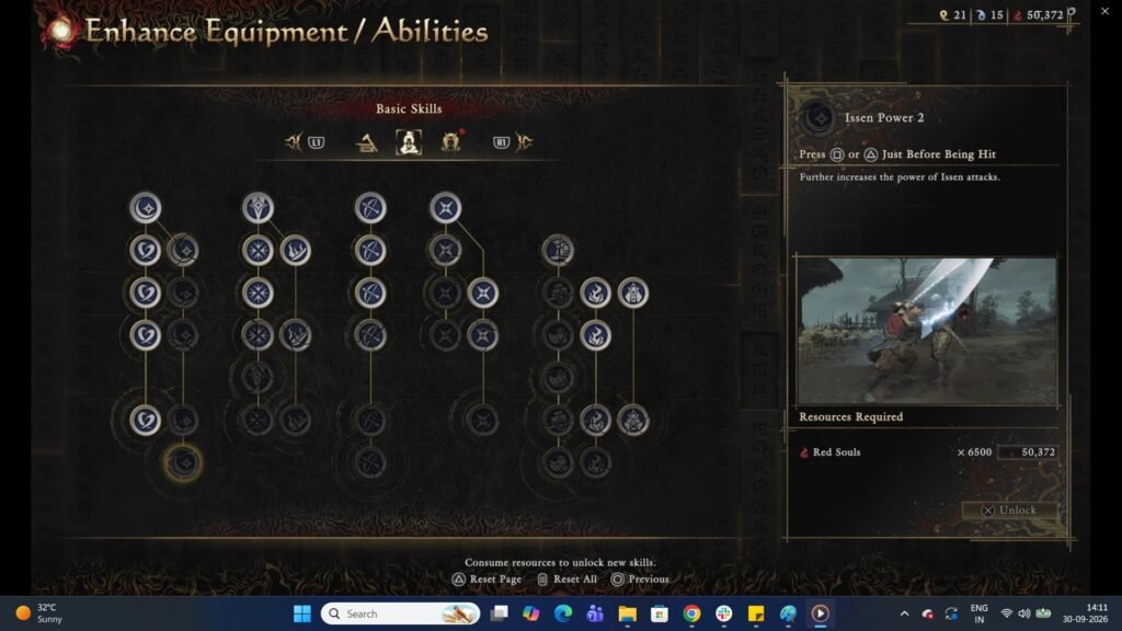 Onimusha Way of the Sword Skill Tree