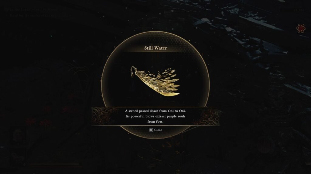 Onimusha Way of the Sword In the Light of an Icy Moon Still Water