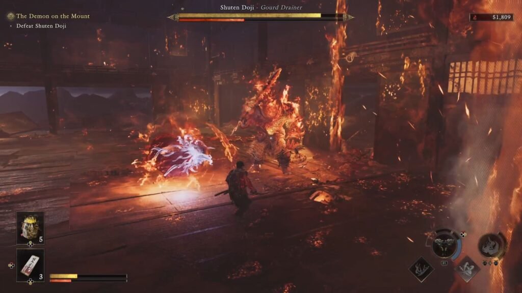 Onimusha Way of the Sword Shuten Doji Grab Attack