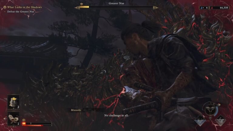 Onimusha Way of the Sword Greater Nue fight