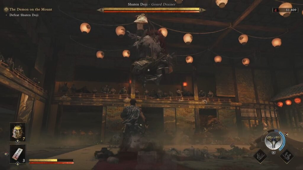 Onimusha Way of the Sword Shuten Doji Jump Attack