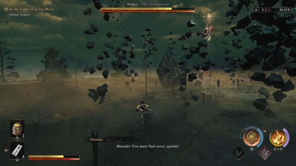 Onimusha Way of the Sword Dokyo AoE attack